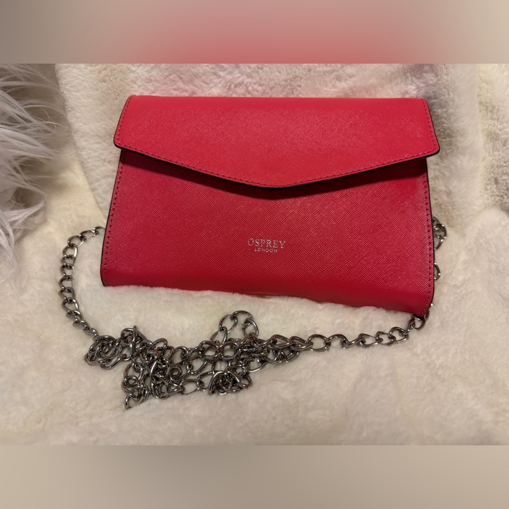 Osprey London Ruby Purse- Silver chain Strap